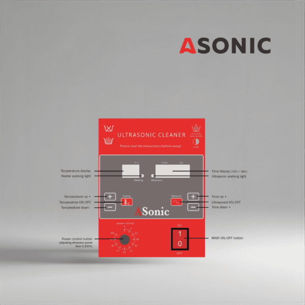 ASONIC-IND-1000-9 ASONIC IND-1000 промышленный ультразвуковой очиститель с большим объемом бака для глубокой очистки машин и компонентов.