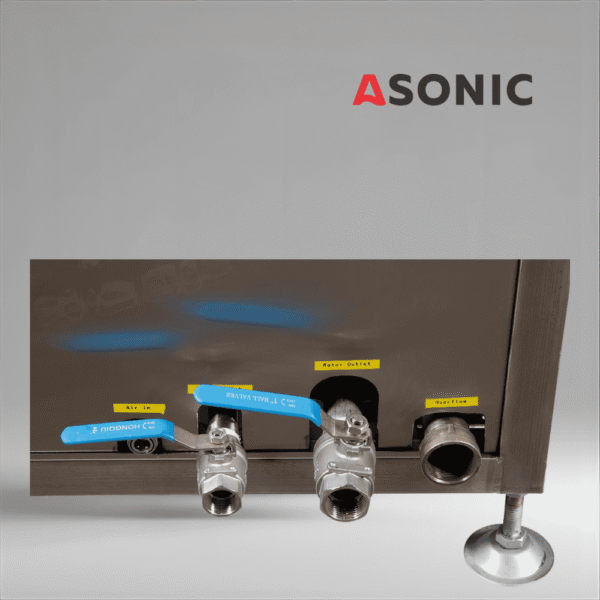 ASONIC-IND-2000Pneumatic-4 ASONIC IND-2000 Пневматическая ультразвуковая ванна, система большой мощности с подъемником для очистки крупногабаритных промышленных компонентов