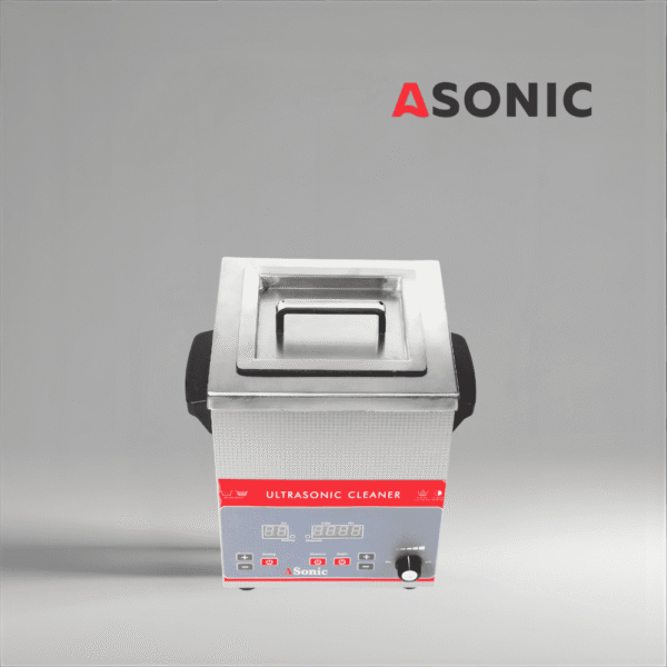 ASONIC 3L промышленный ультразвуковой очиститель с закрытой крышкой из нержавеющей стали для точной очистки.