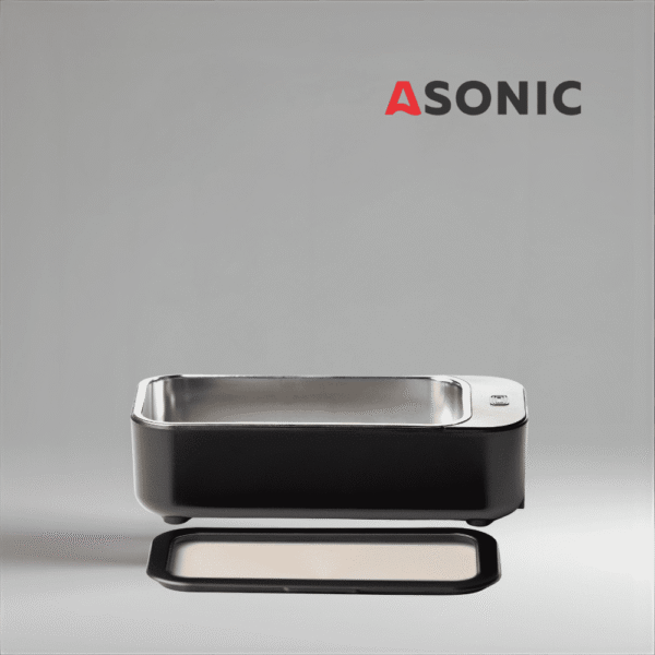 ASONIC HOME-450black ультразвуковая ванна, элегантный и портативный очиститель для домашнего использования, предназначенный для ежедневных аксессуаров.