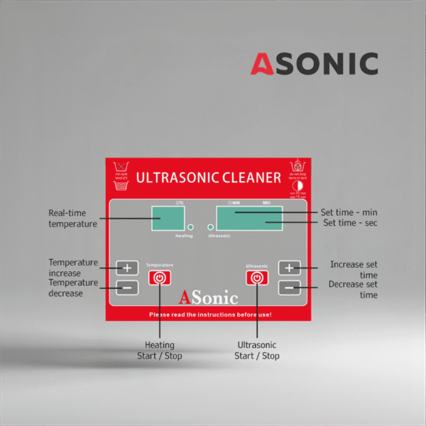ASONIC PRO-20 ультразвуковая ванна для домашнего использования, компактная система предназначена для ювелирных изделий и очков.