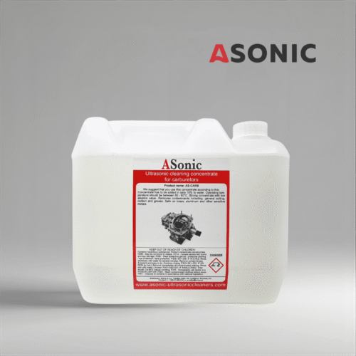 ASONIC AS-CARB-5 detergente per carburatori a ultrasuoni, soluzione potente da 5L per iniettori, motori e parti automobilistiche