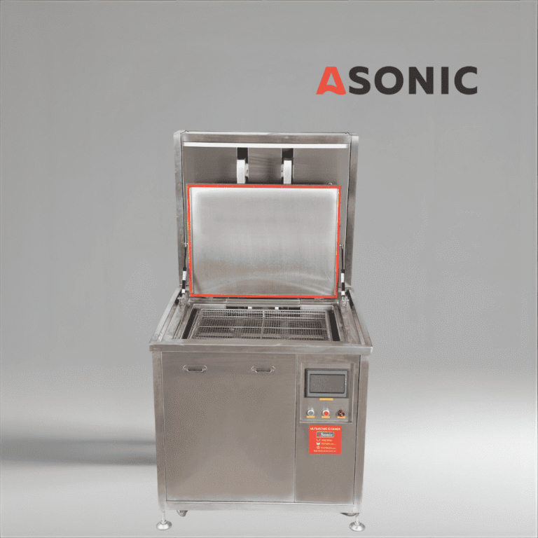 ASONIC IND-2000 Пневматический, сверхмощный ультразвуковой очиститель с автоматическим пневматическим подъемником для больших инструментов и оборудования.