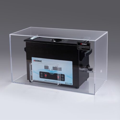 ASONIC 5 л ультразвукового очистителя помещен в бесшумный бокс, который минимизирует звук во время работы.